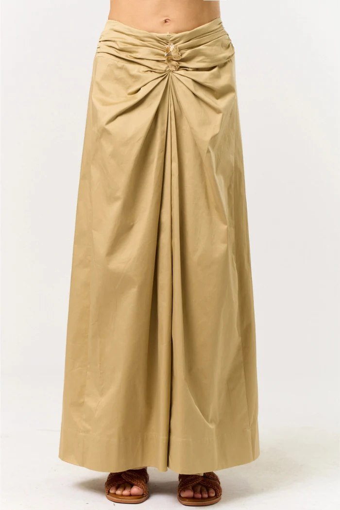 Shirring Maxi Skirt