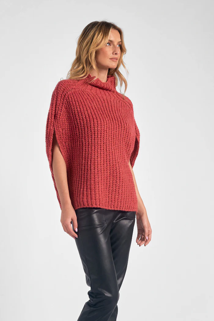 Short Sleeve Turtleneck Sweater - Image 2