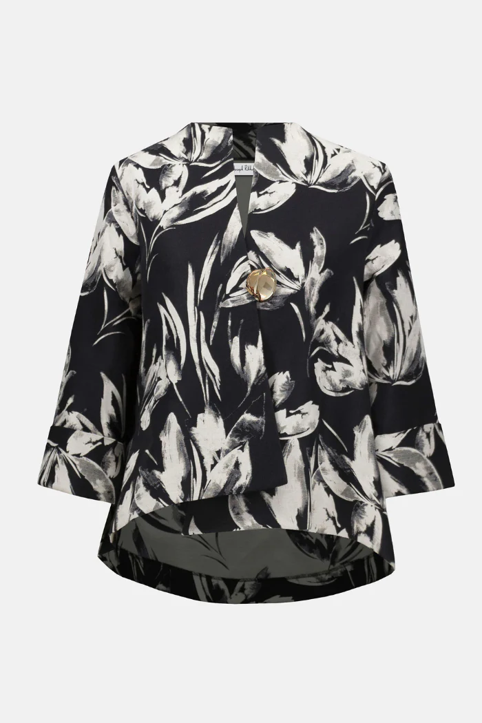 Signature | Jacquard Floral Print Swing Jacket - Image 5