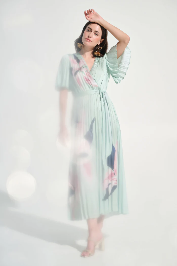 Signature Satin Floral Print Fit And Flare Dress - Image 5