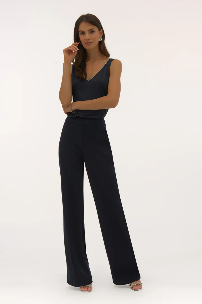 Signature | Scuba Crepe Wide-Leg Pull-On Pants
