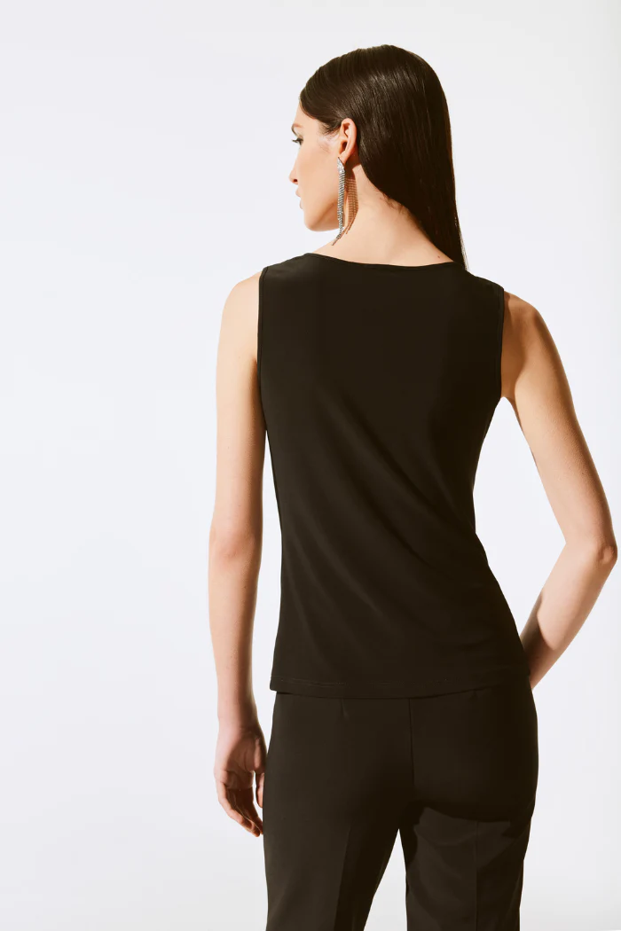Silky Knit and Rhinestone Mesh Top - Image 4