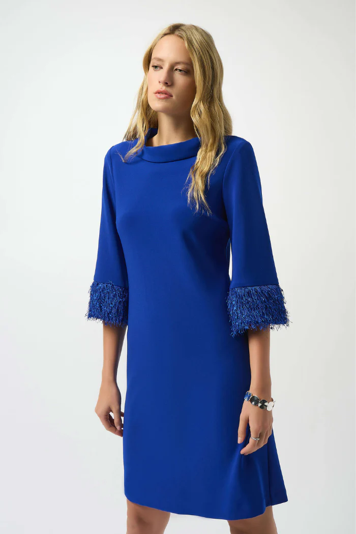 Silky Knit & Novelty A-Line Dress - Image 10