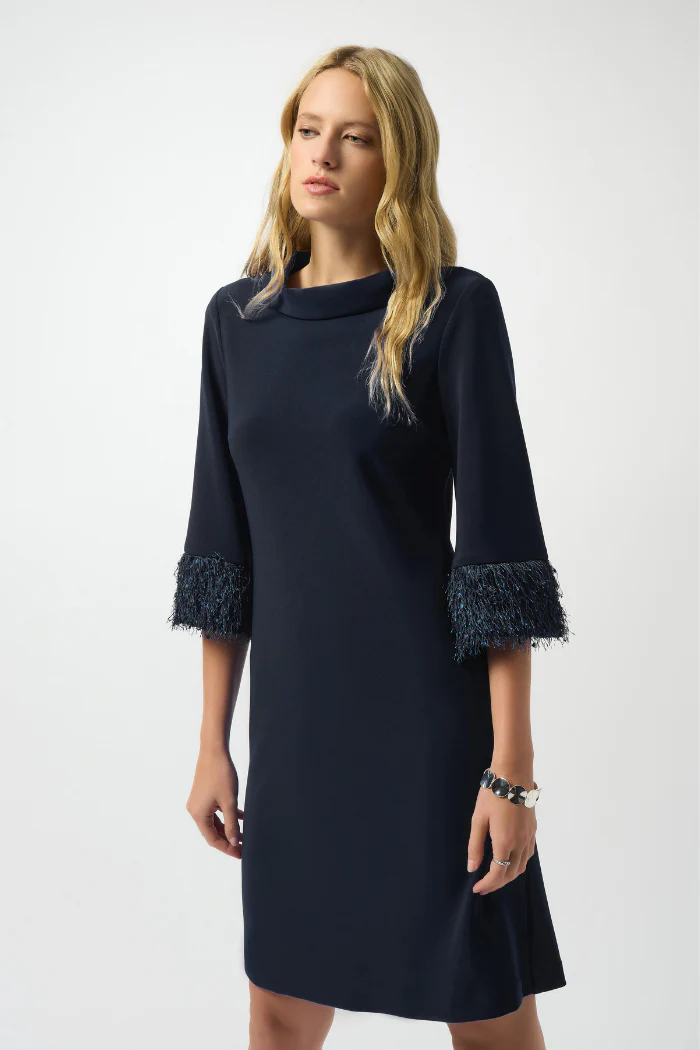 Silky Knit & Novelty A-Line Dress - Image 14
