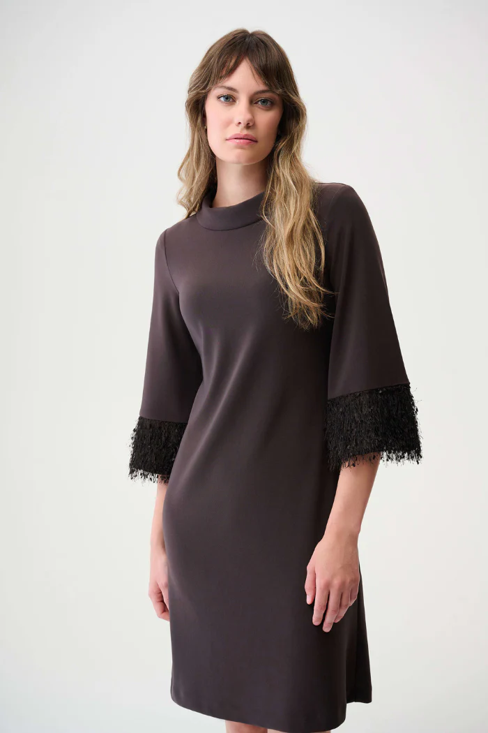 Silky Knit & Novelty A-Line Dress - Image 2
