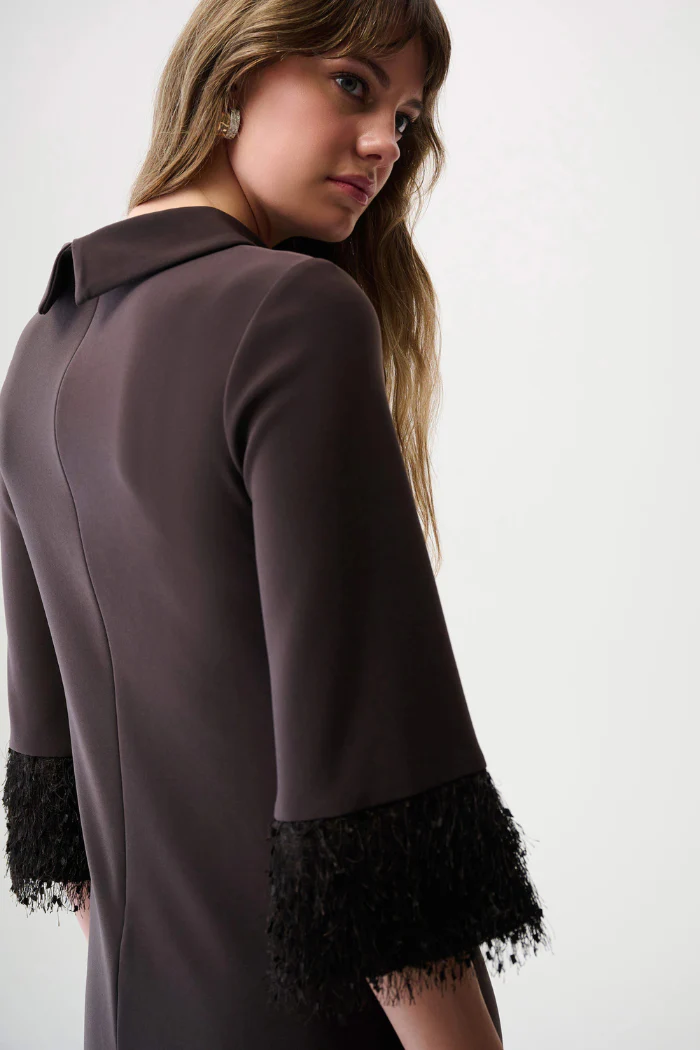 Silky Knit & Novelty A-Line Dress - Image 3