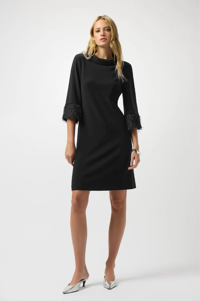 Silky Knit & Novelty A-Line Dress - Image 7