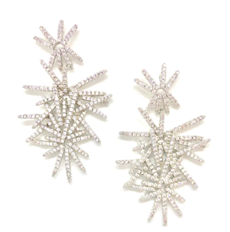 Silver Fireworks Earrings