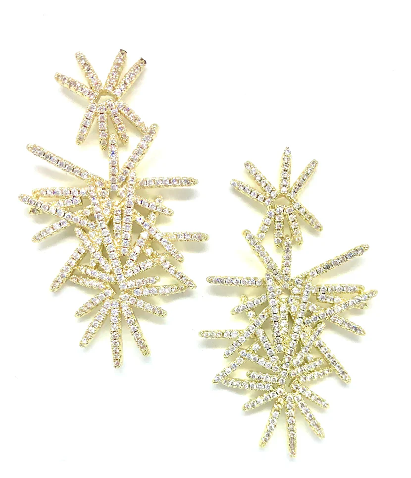 Silver Fireworks Earrings - Image 2