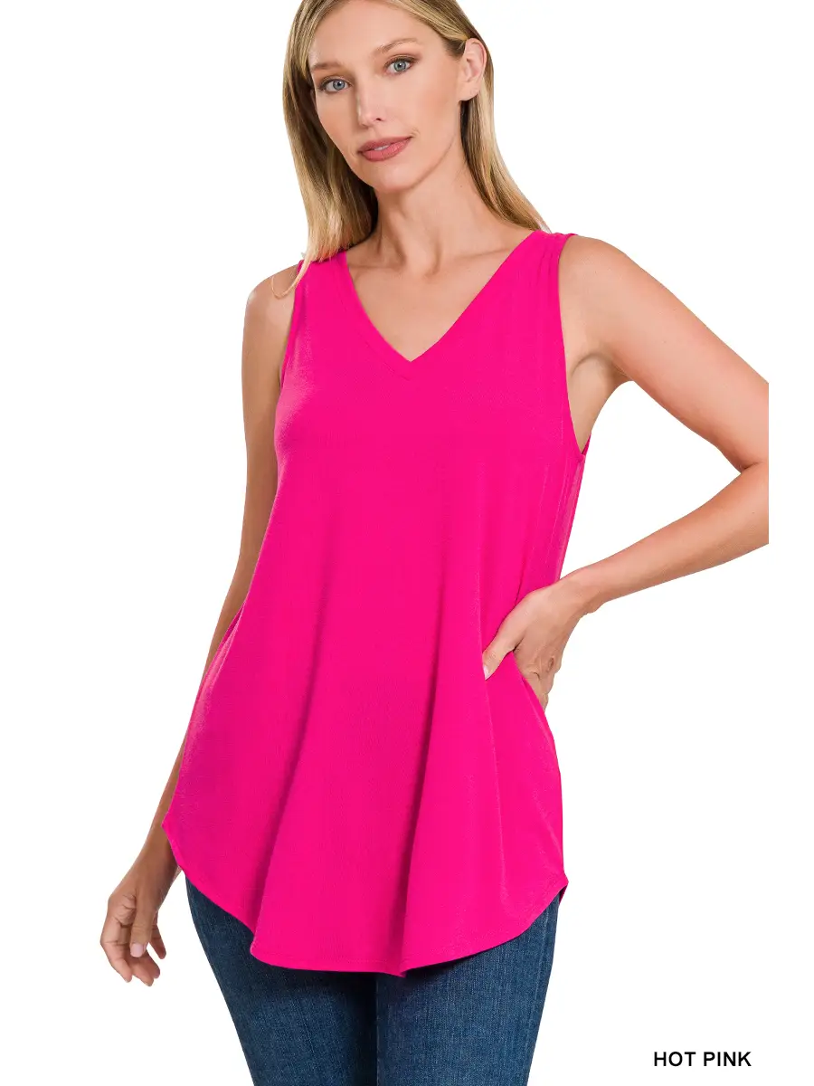 Sleeveless V-Neck Top - Image 3