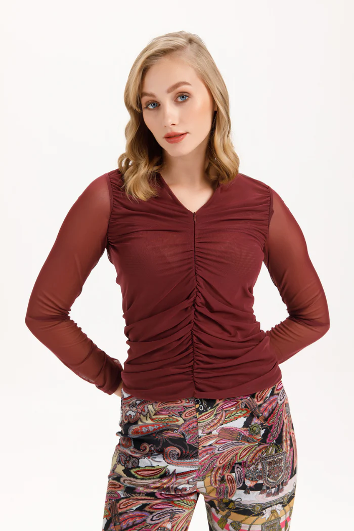 Soho Top - Cherry Mesh