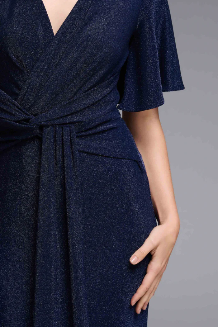 Solid Lurex Fit And Flare Maxi Dress - Image 3