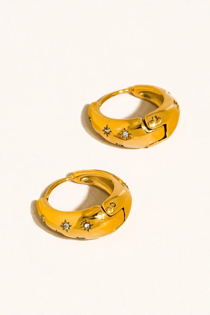 Solira Star Hoop Earrings - Image 2