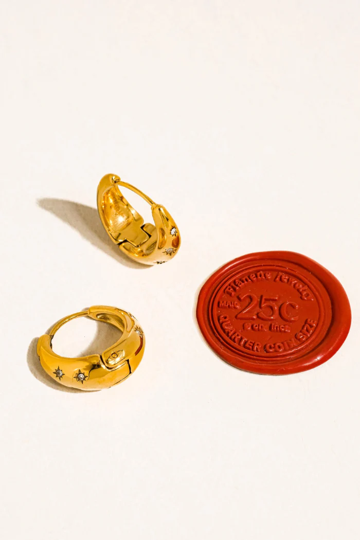 Solira Star Hoop Earrings - Image 3