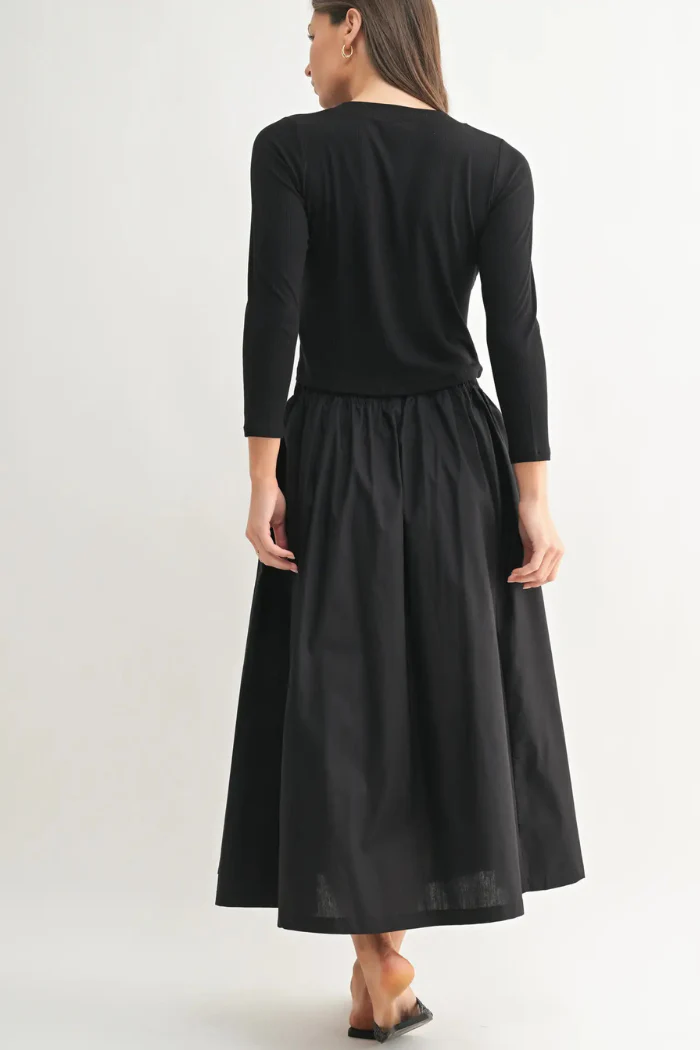 Spring Breeze Cardigan & Skirt Set - Black - Image 4