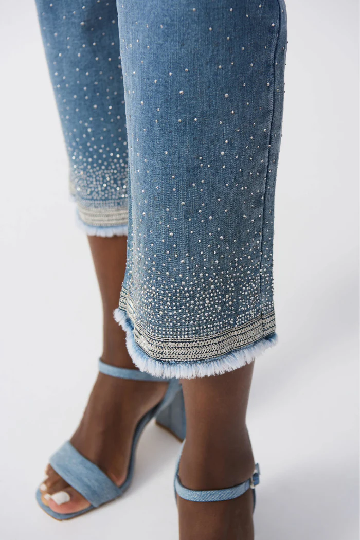 Straight Fit Crop Stretch Jeans - Image 4