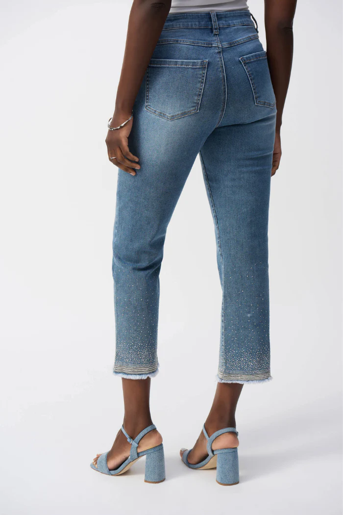 Straight Fit Crop Stretch Jeans - Image 5