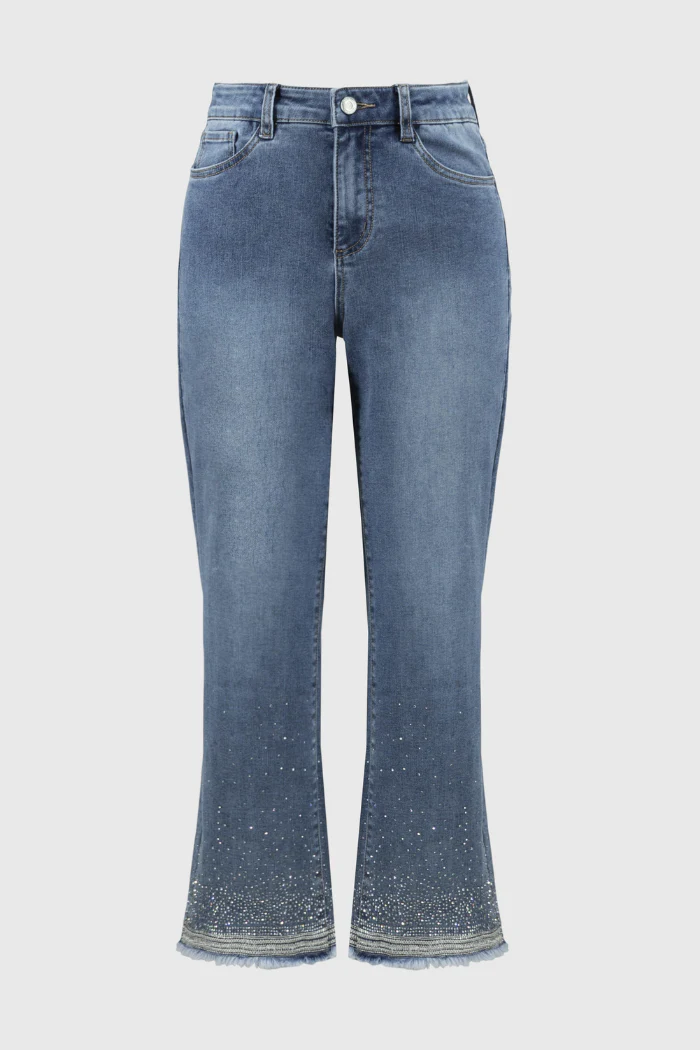 Straight Fit Crop Stretch Jeans - Image 7