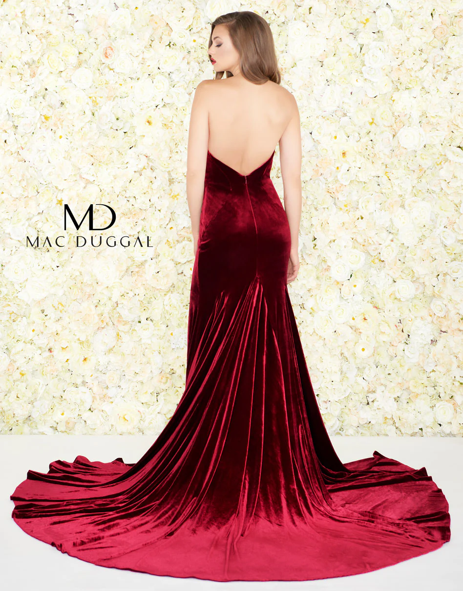 Mac Duggal Velvet Sweetheart Gown - Image 2