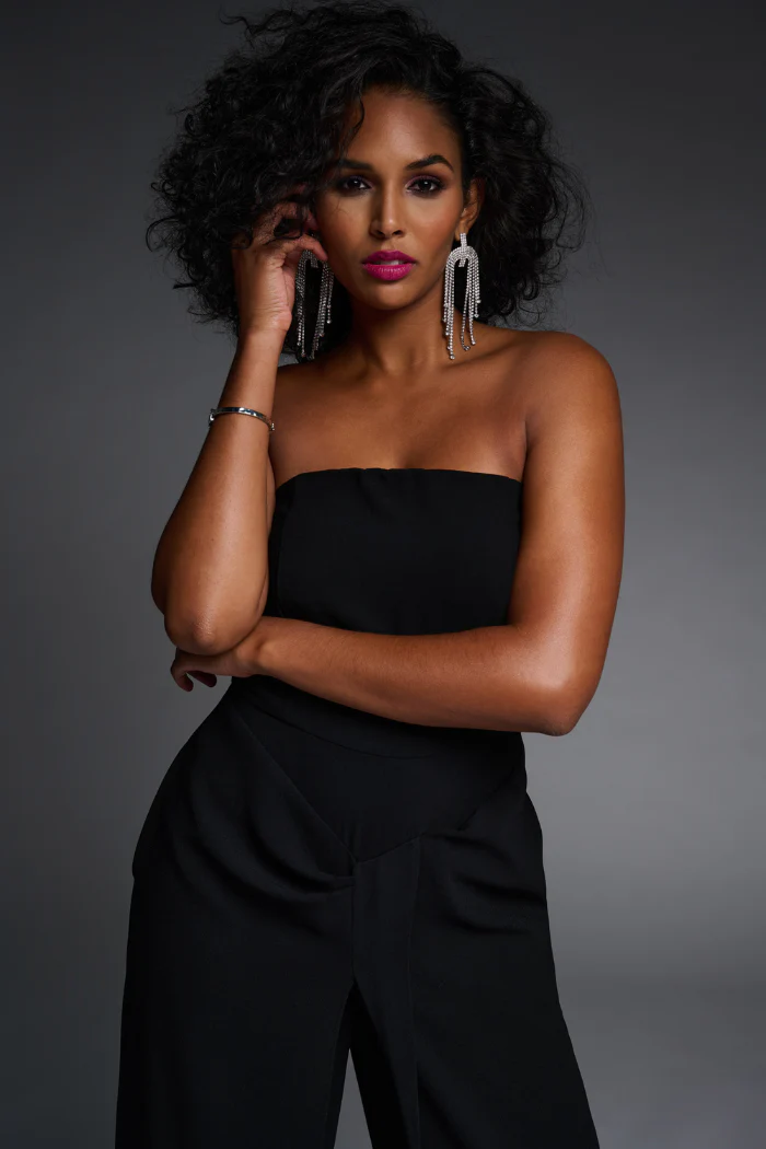 Strapless Wide Leg Jumpsuit - Image 3