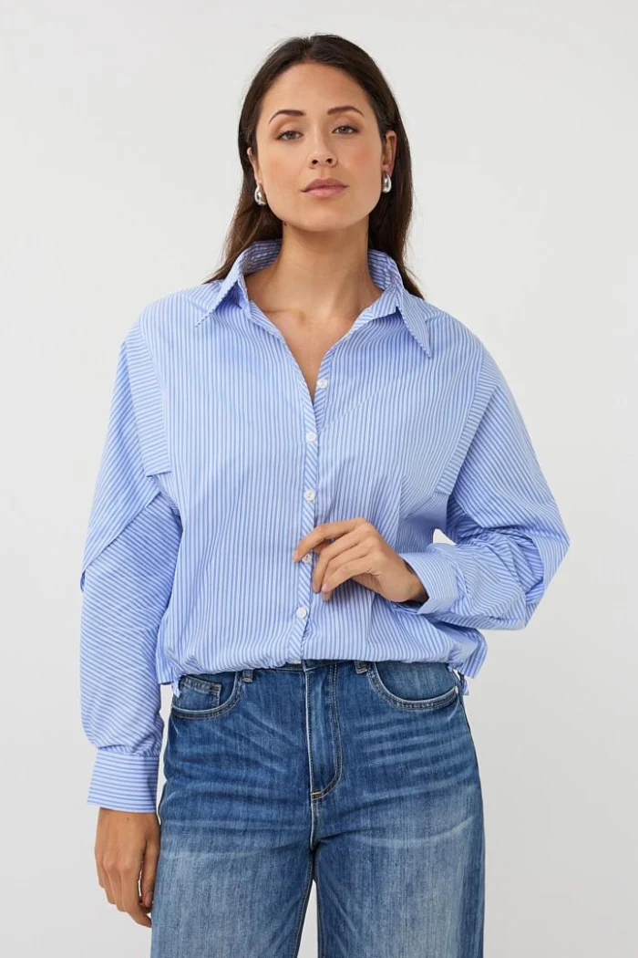 Striped Batwing Blouse