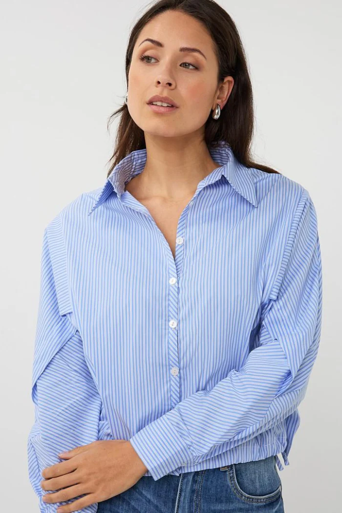 Striped Batwing Blouse - Image 4