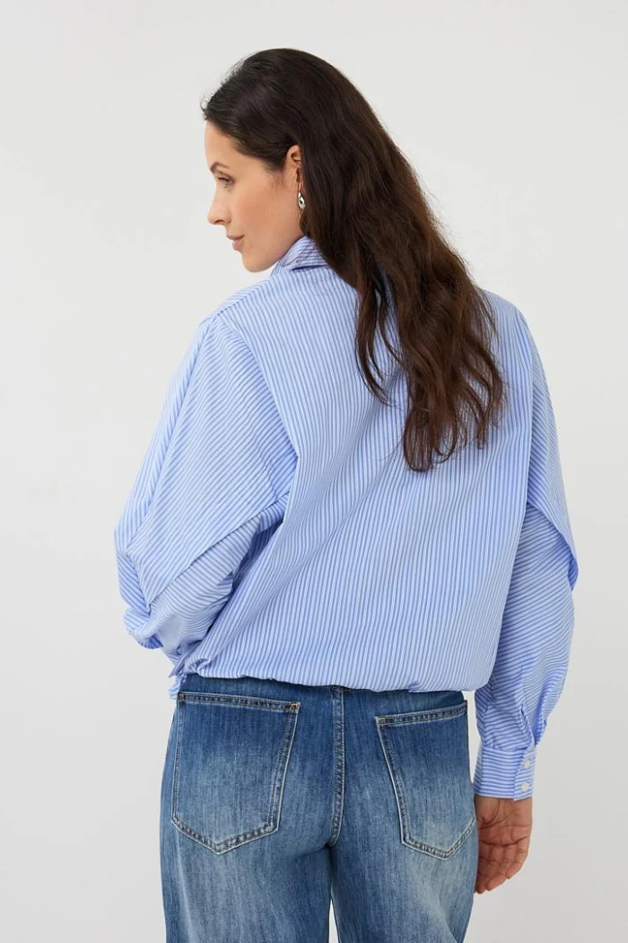 Striped Batwing Blouse - Image 5