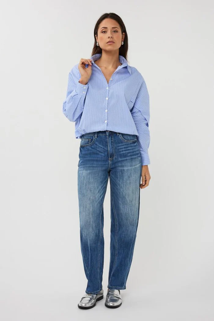Striped Batwing Blouse - Image 6
