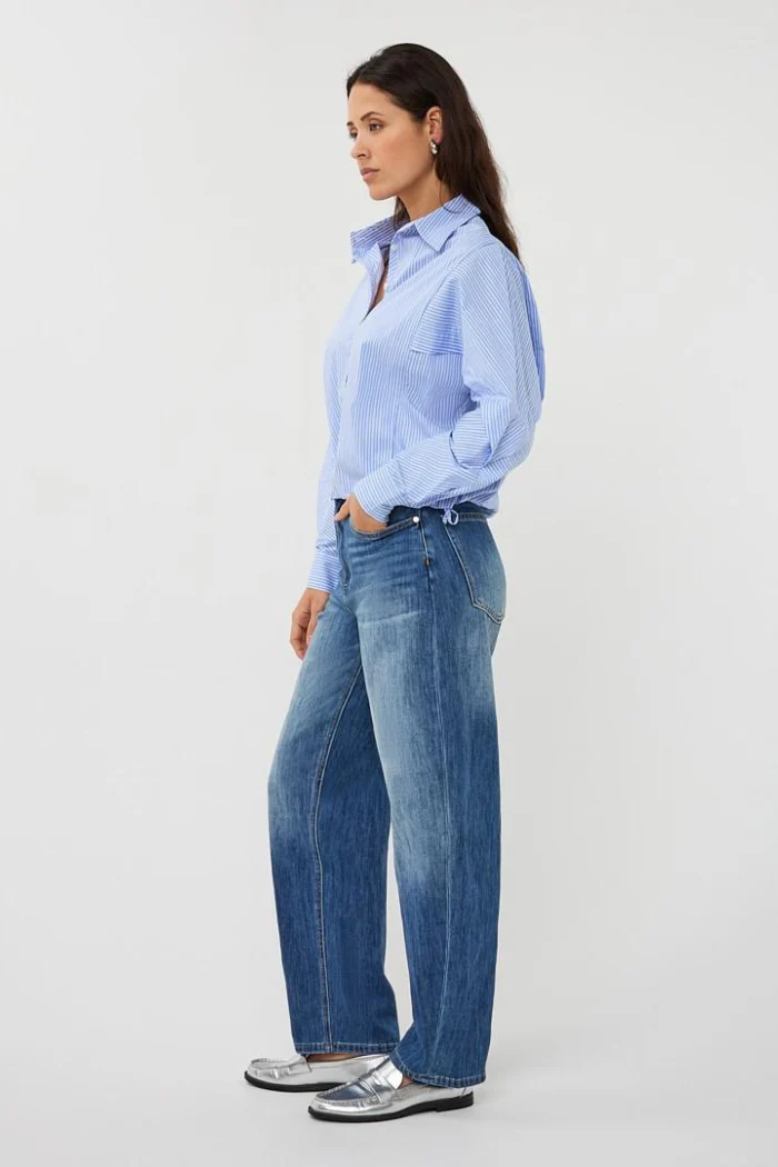 Striped Batwing Blouse - Image 7
