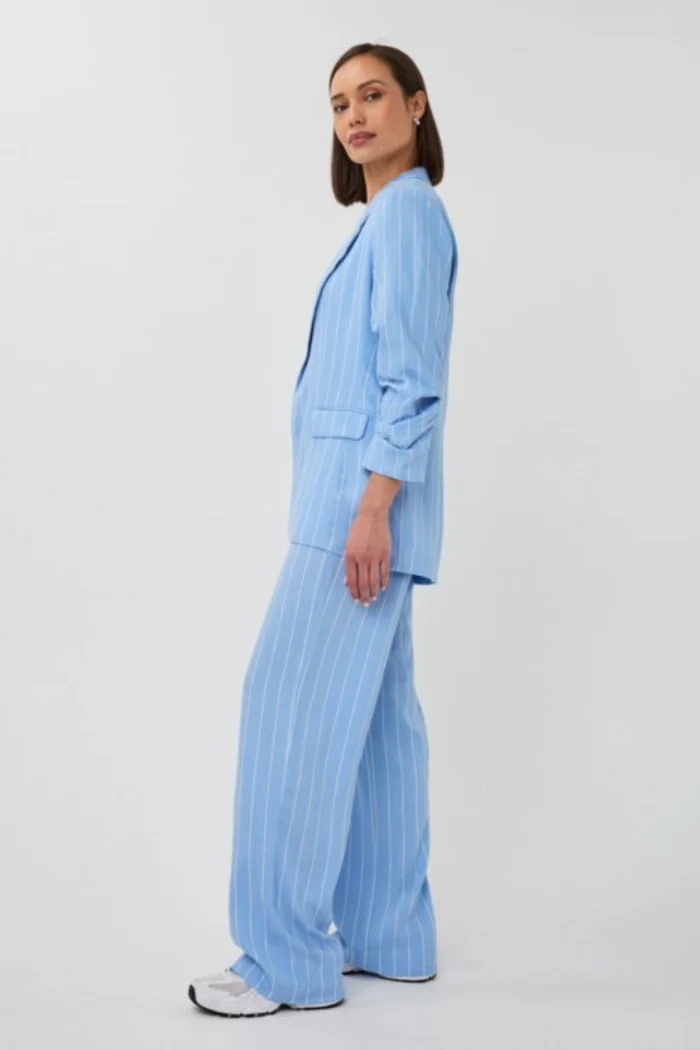 Striped Linen Blazer - Image 5