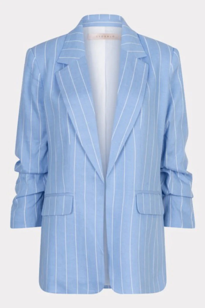 Striped Linen Blazer - Image 7