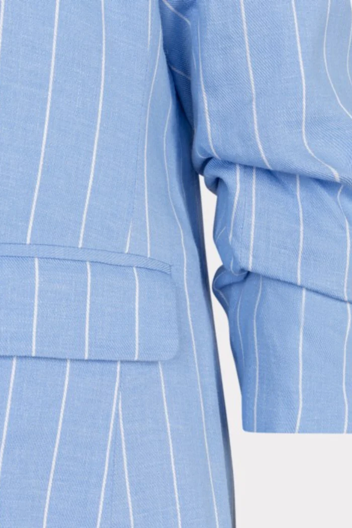 Striped Linen Blazer - Image 9