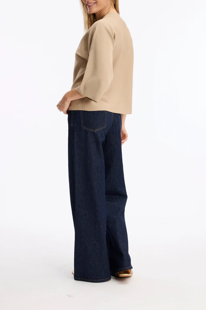 Marie Structured V-Neck Top with Wide Sleeves - Image 6