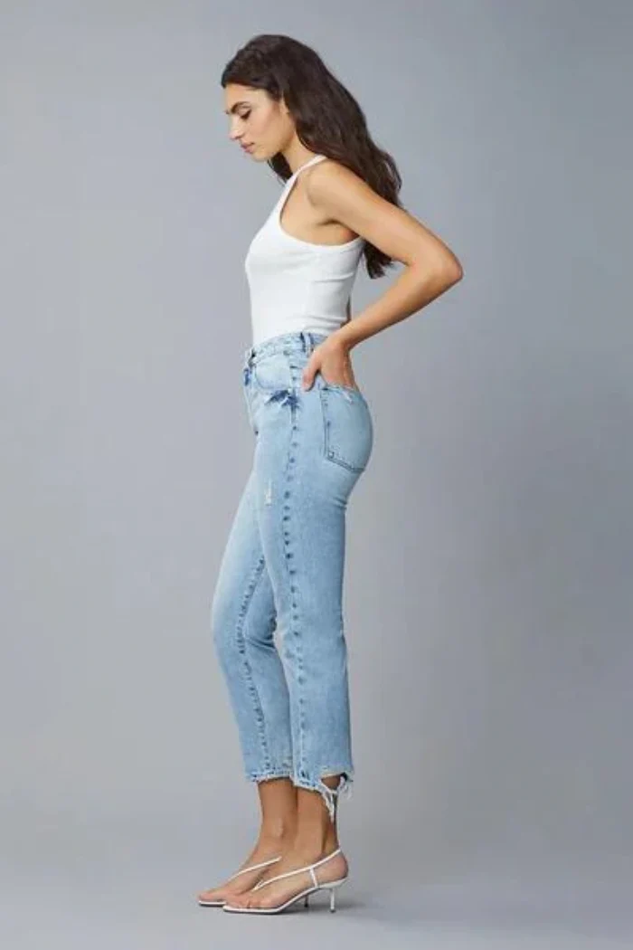 Susie Tapered in Jet Stream Distressed - Image 3