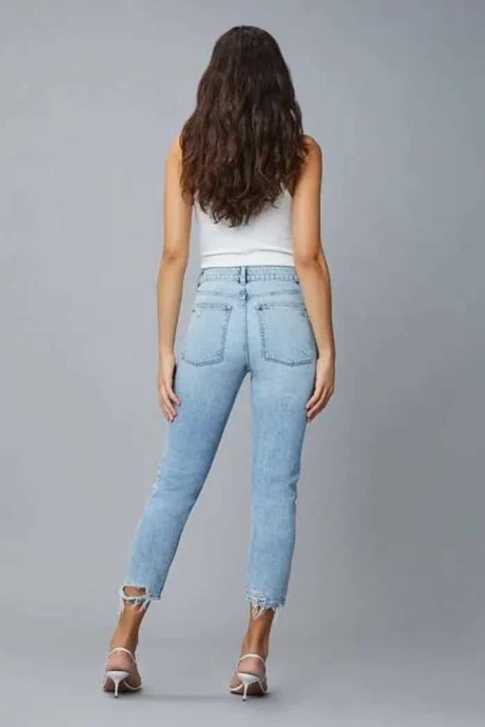 Susie Tapered in Jet Stream Distressed - Image 4