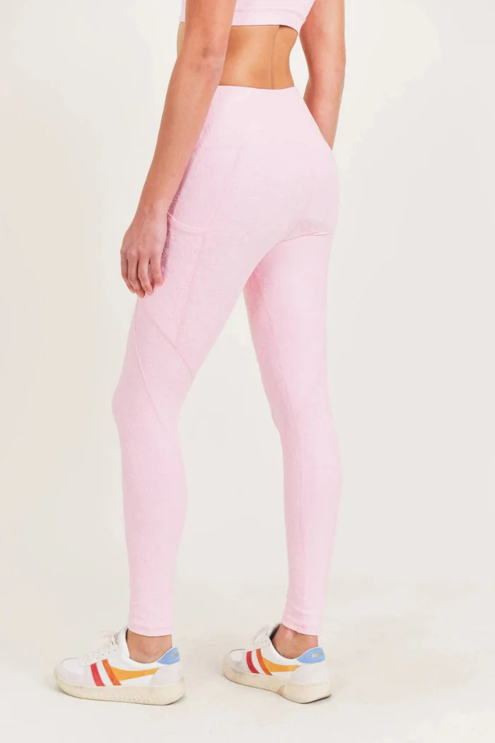 Textured Florette Jacquard High Waist Leggings - Image 2