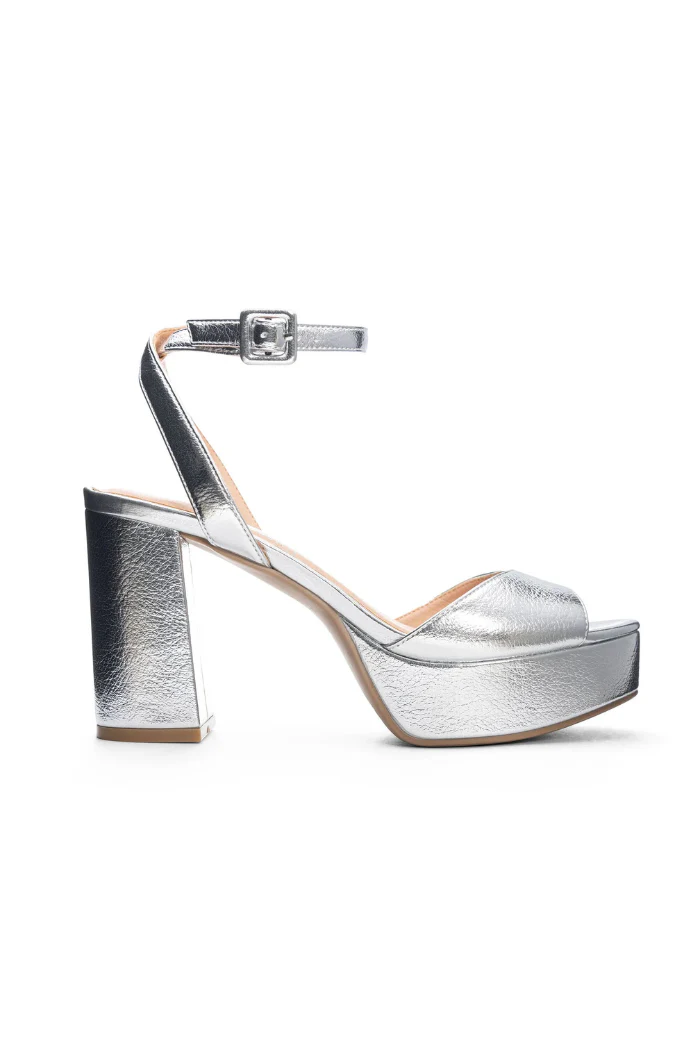 Theresa Platform Sandal - Silver
