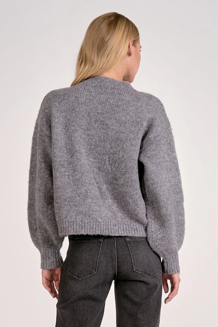 Tie Front Cardigan - Grey - Image 3