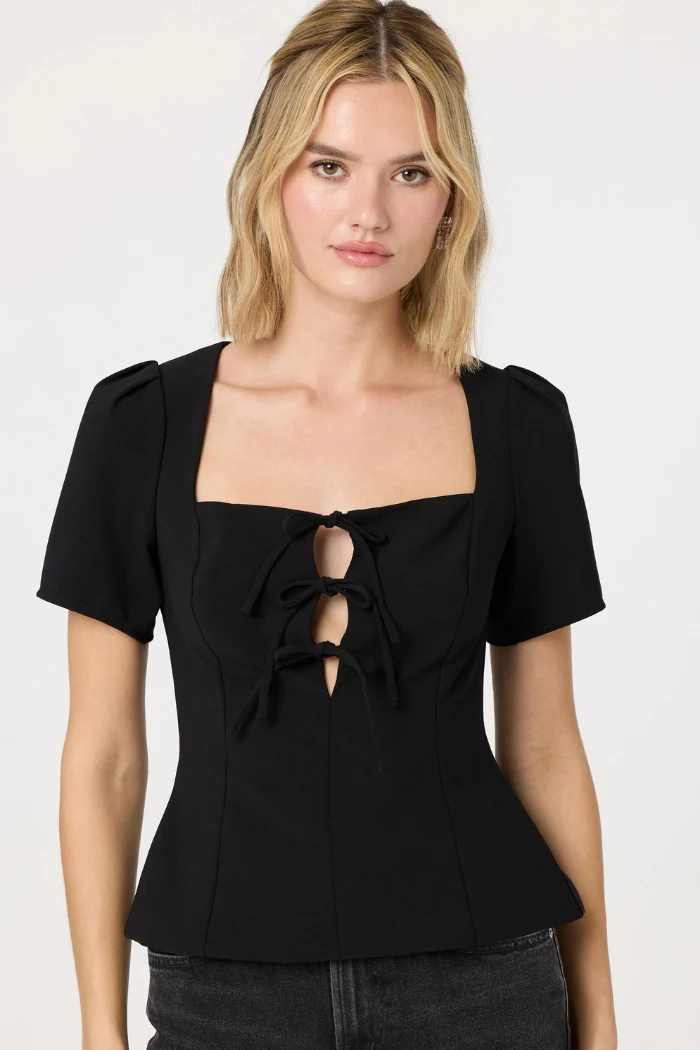 Torie Tie-Front Top - Image 2