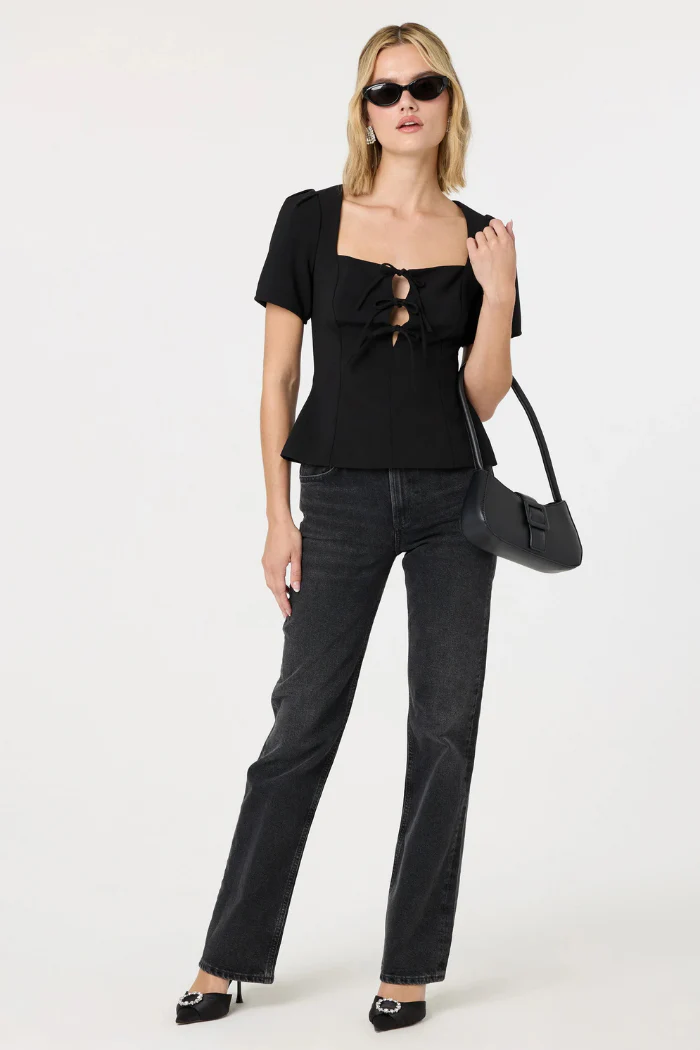 Torie Tie-Front Top - Image 6