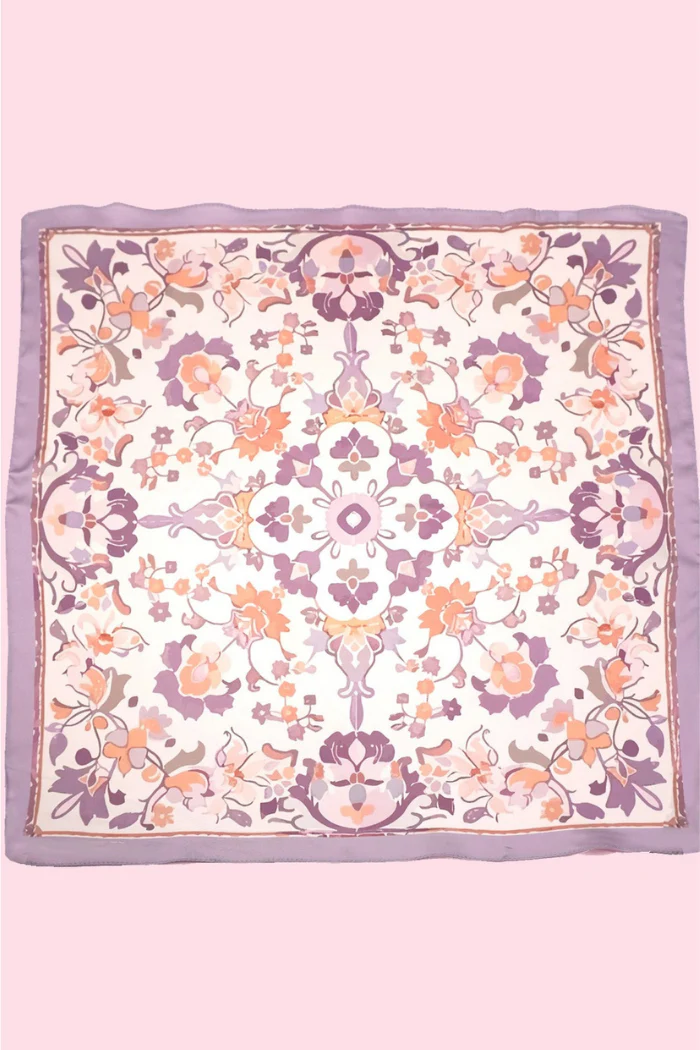 Traditional Print Silky Feel Bandana Scarf - Image 3