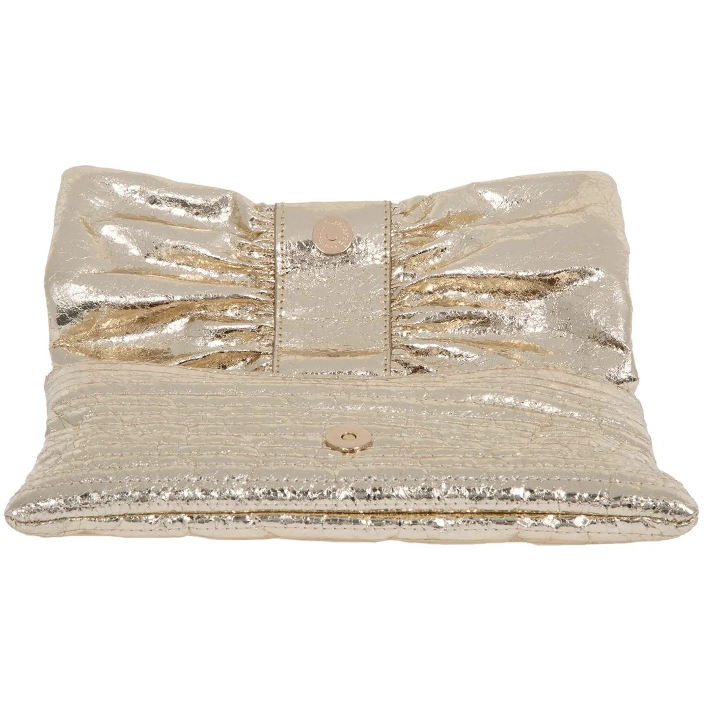 Vegan Leather Quilted Envelope Clutch - Image 6