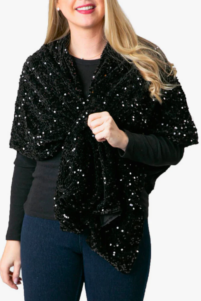 Velvet and Sequin Keyhole Wrap - Image 2