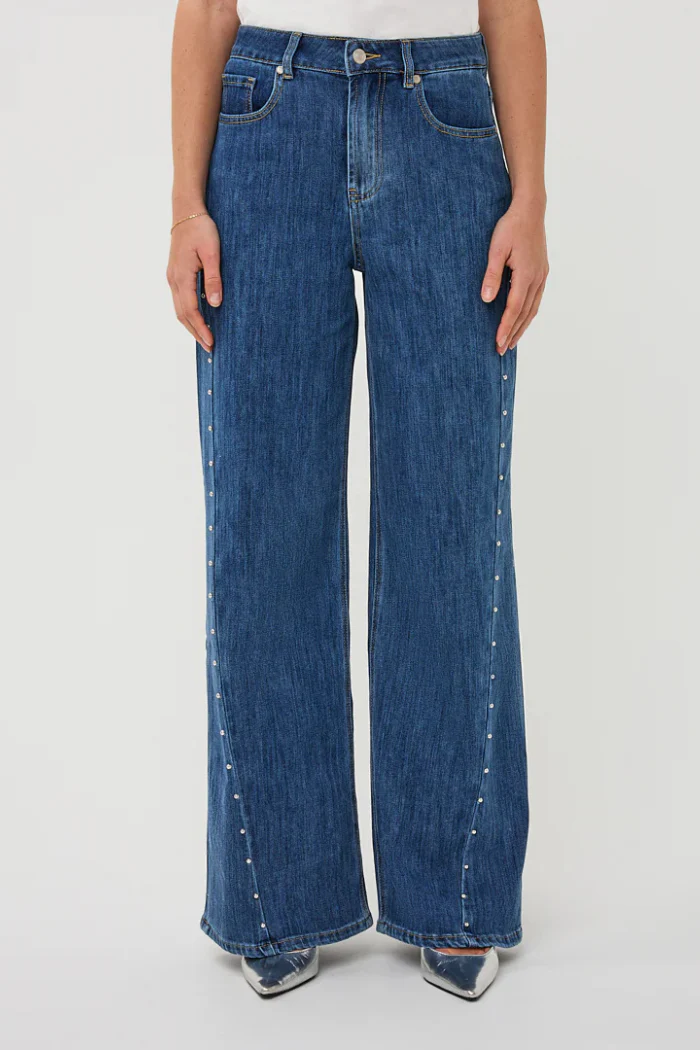 Wide Fit Trouser Jeans with Studs - Image 4