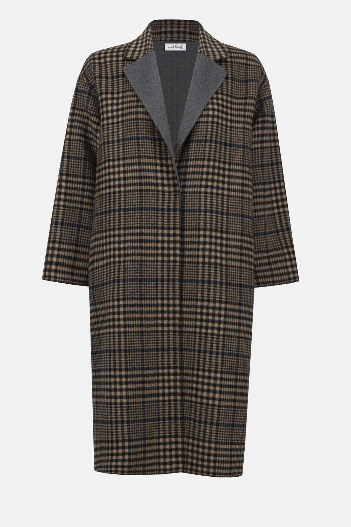 Wool Blend Plaid Double-Faced Coat - Image 6