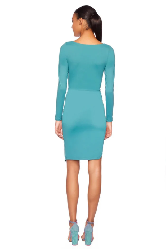 Wrap Bottom Square Neck Dress - Image 3