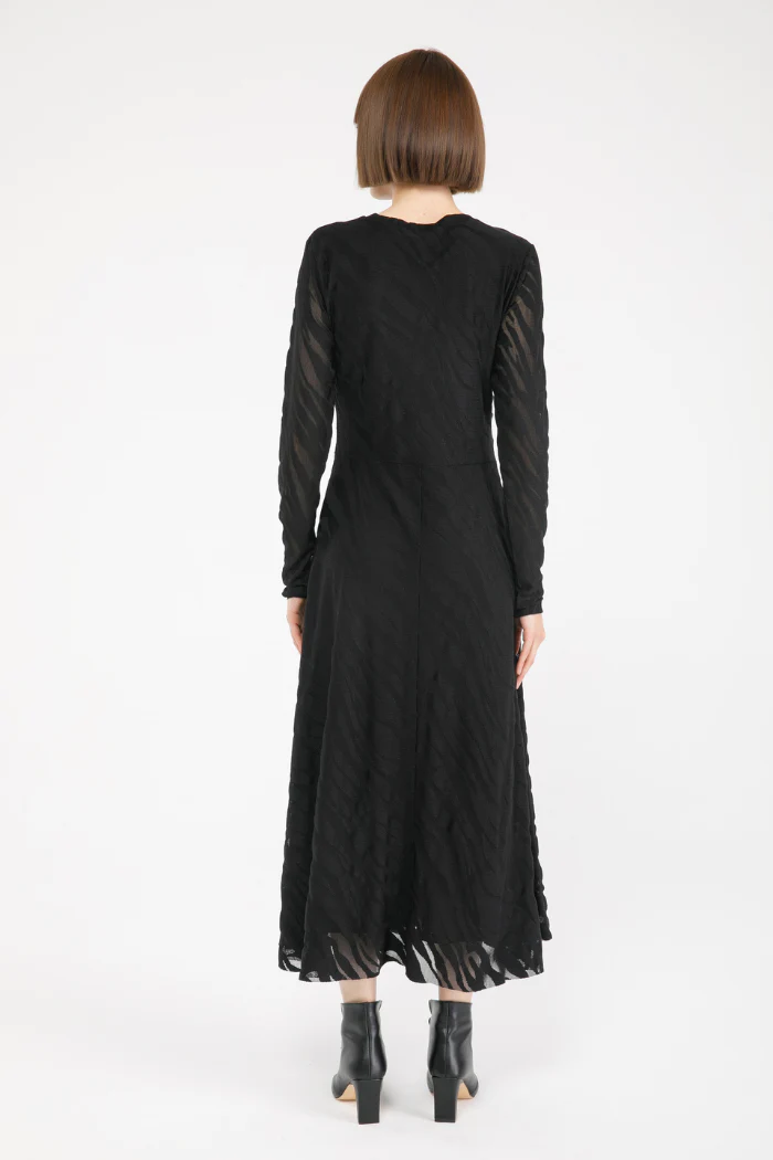 Zebra Drapey Mesh Dress - Image 4